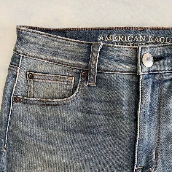 American Eagle Super Super Stretch High Rise Denim Jean Shorts - Picture 3 of 7